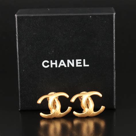 chanel double c logo earrings|authentic chanel double c earrings.